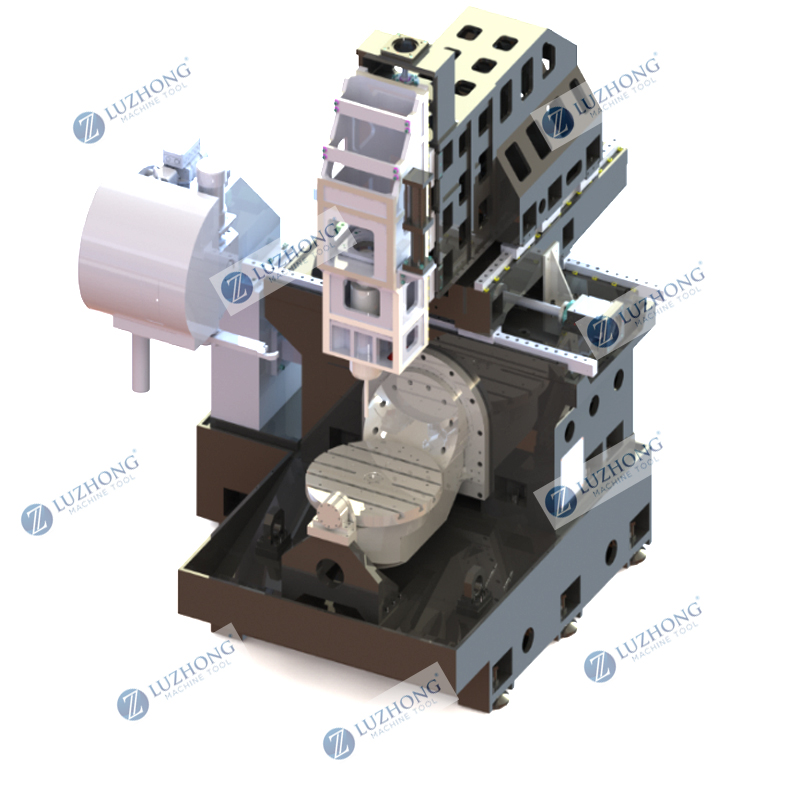 五轴双摆头加工中心